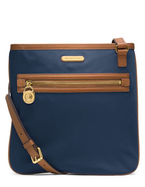 michael kors kempton large navy crossbody bag|Michael Kors Kempton Large Nylon Crossbody .